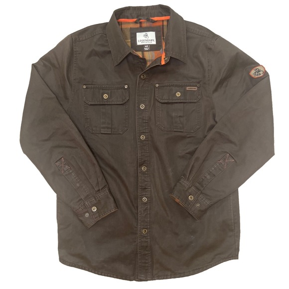 Legendary Whitetails Other - Legendary Whitetails Journeyman Shirt Jacket Mens Medium Gray Flannel Lined